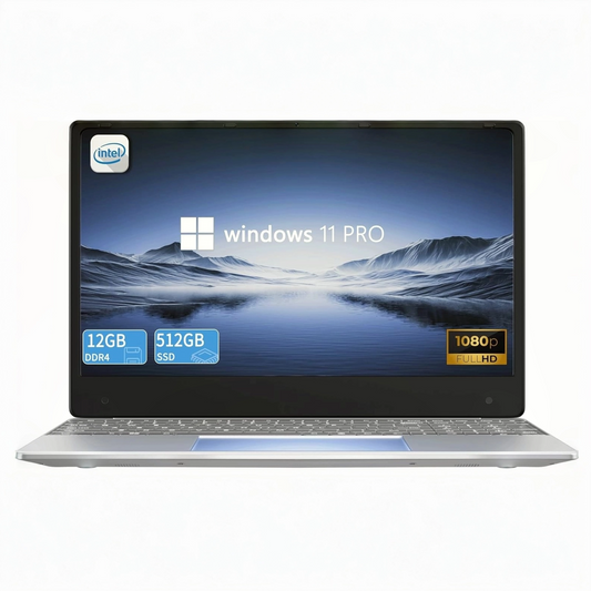 15.6 Inch Laptop Computer, Gaming Laptop, 12GB RAM 512GB SSD, J4125 Processor, FHD 1920 * 1080, Backlit Keyboard, Windows 11 Pro, Fingerprint Unlock, BT 4.2, WiFi 5
